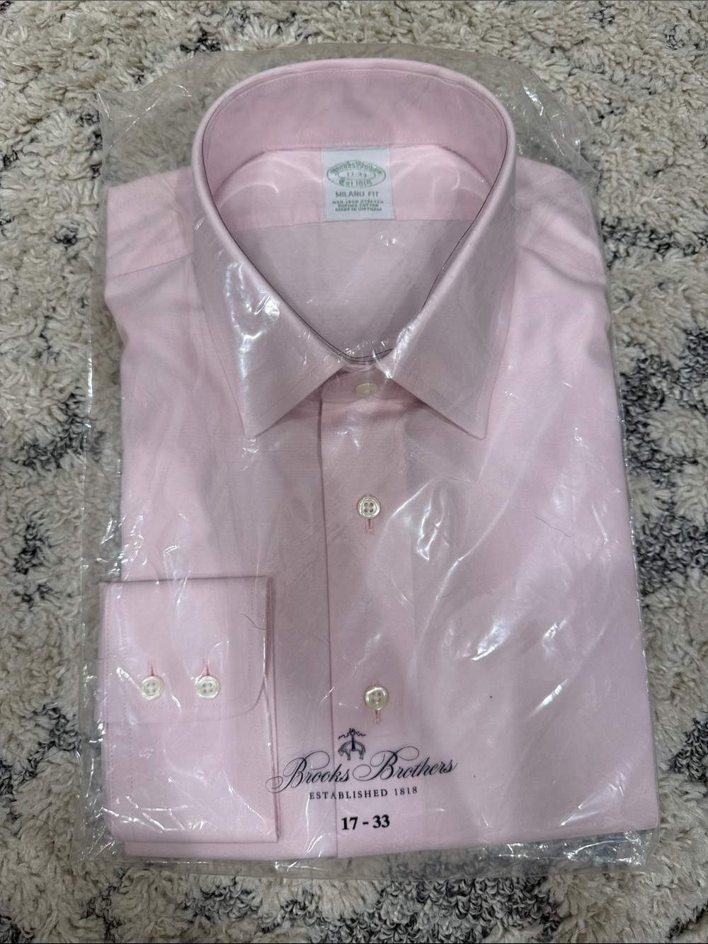 Brooks Brothers Light Pink Milano Fit Dress Shirt